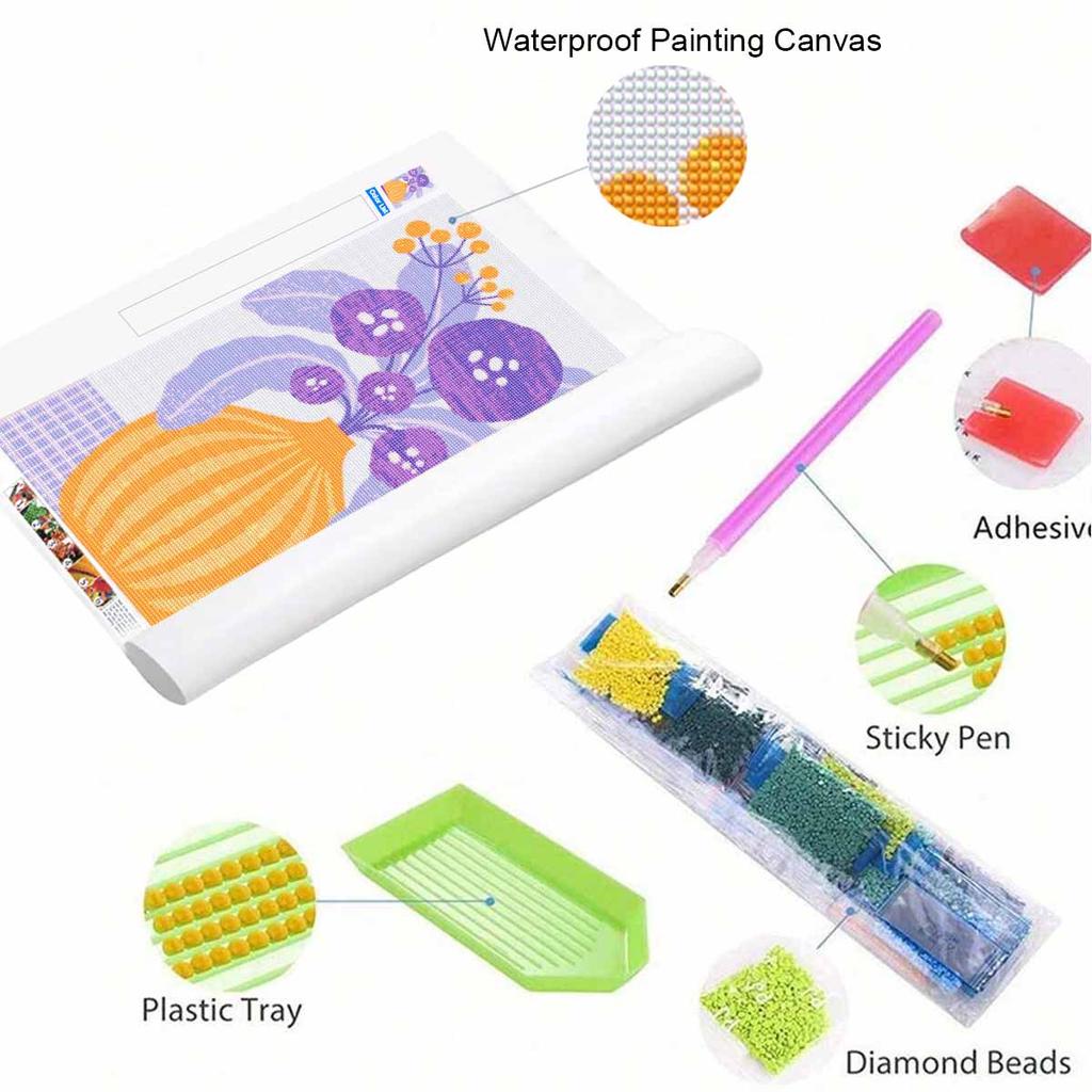 Diamond Painting Kits for Adults Botanical Full Round Drill 5D Art Craft Wall Decor for Bedroom Living Room Home Decoration