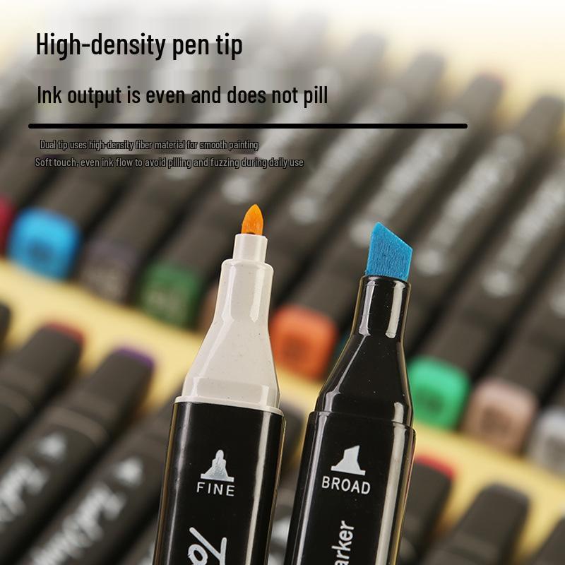 Dual-Tip Alcohol-Based Oily Marker Set for Kids - Watercolor Drawing Pens