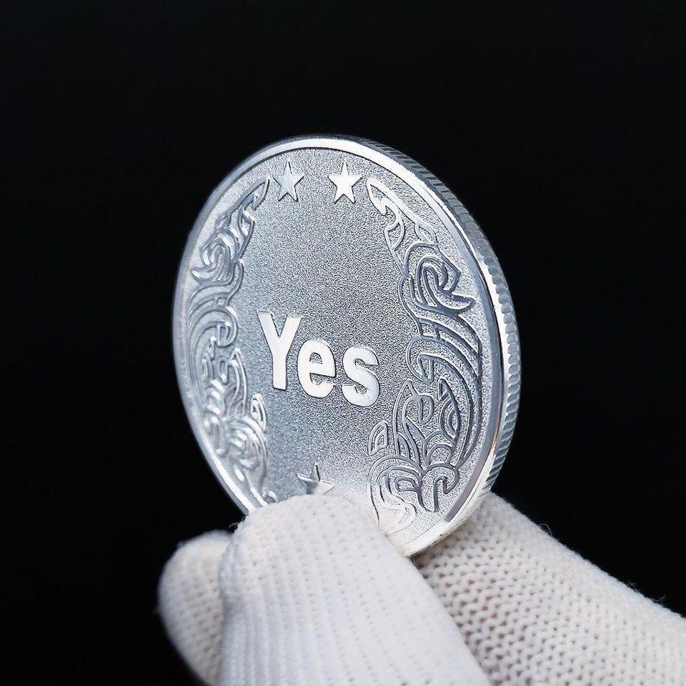Positive Yes Negative No Decision Coin Lucky Wishing Coin Creative Gift Commemorative Coin Toy