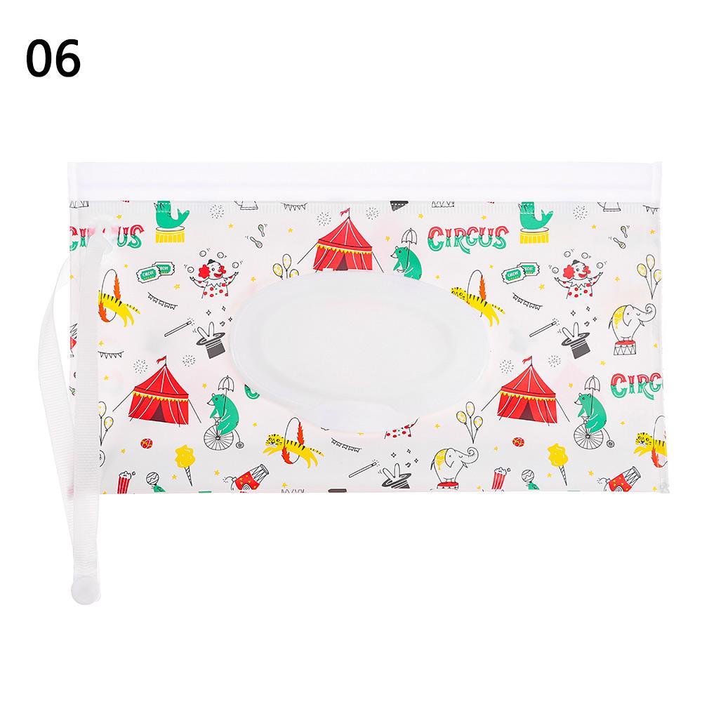 Feuchttücherbeutel EVA Taschentuch-Trageetui Nachfüllbar Wiederverwendbar Feuchttuchbeutel Klappdeckel Druckknopf-Riemen Kinderwagenzubehör