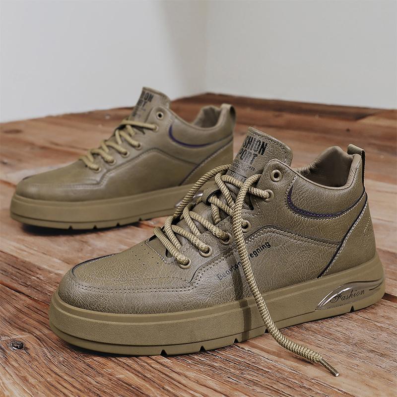 

Men s shoes autumn black versatile sports non-slip board shoes men s casual leather shoes kitchen waterproof work labor insurance tide shoes 44