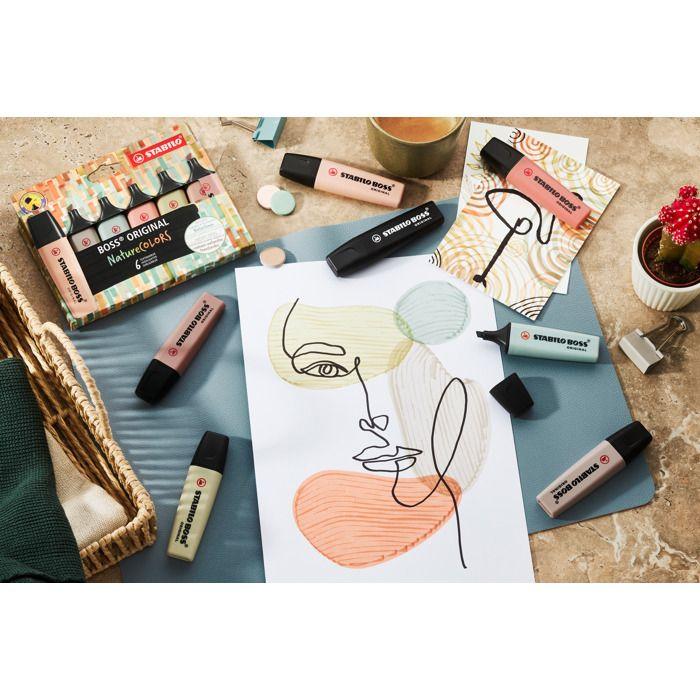 Surligneur - stabilo - boss original - naturecolors - 8 pcs - écologique et pratique