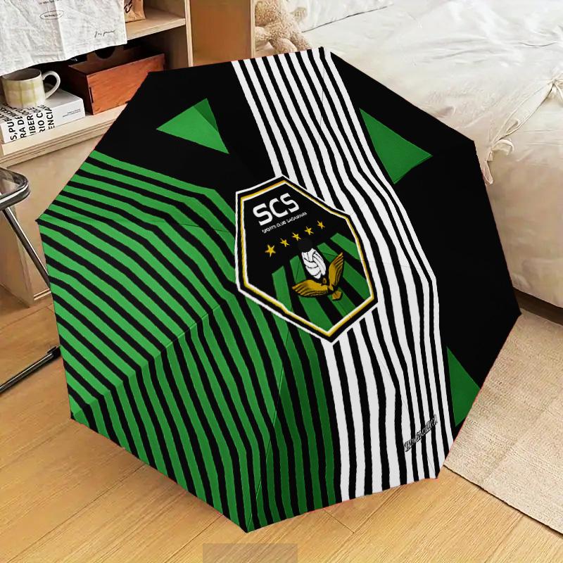 Sassuolo Football Crest Design Automatic Folding Umbrella - 8-Rib Travel Umbrella with Auto Open/Close & Portable Gifts for holidays or birthdays