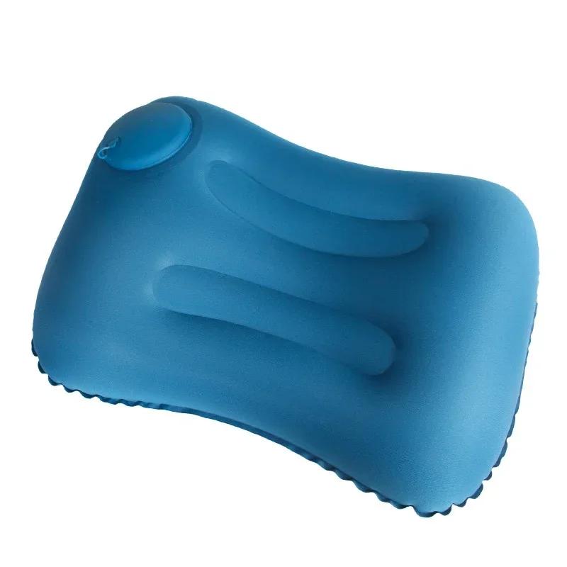 Travel Pillow Air Inflatable Airplane Car Pillows Pillow Folding Press Type Bed Pillow Neck / Waist Cushion Home Office Supplies