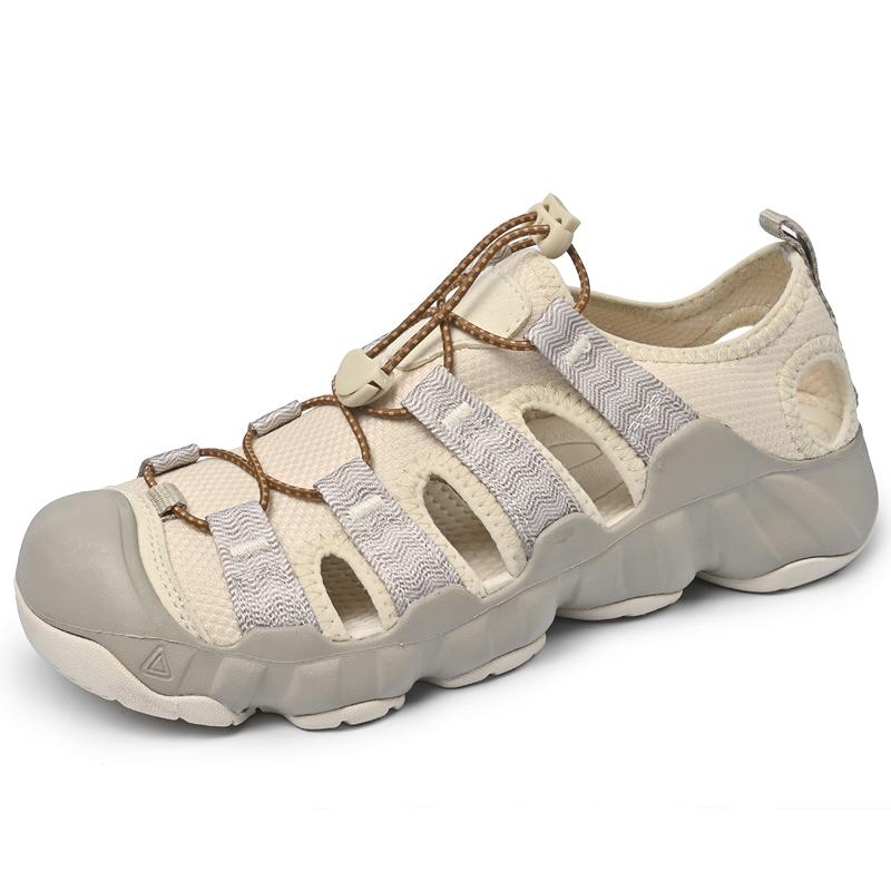 Fashion Men's Closed-Toe Beach Sandals Couple Shoes Size 36-46 Breathable EVA Sole Water Sports Shoes Anti-Slip Outdoor Hiking Sandals