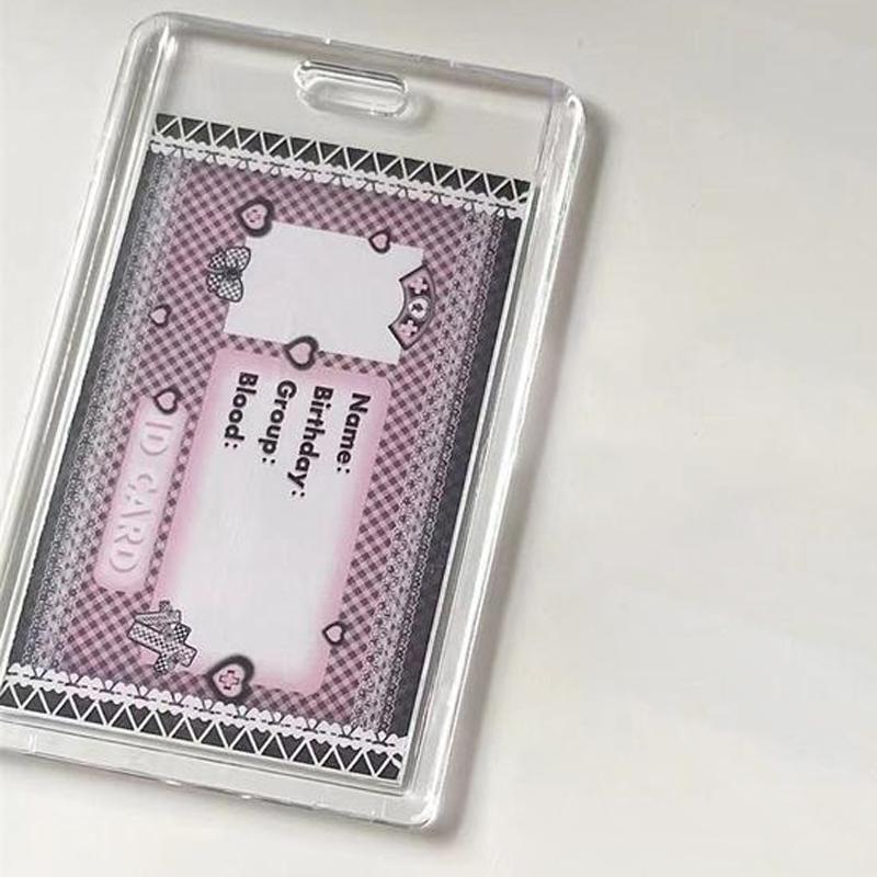 Kpop Photocard Holder Transparent Card Holder Keychain Photo Sleeves Bus Card Student Card Case Photo Protector