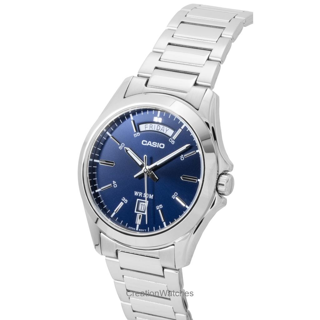 Casio Standard Analog Stainless Steel Blue Dial Quartz MTP-1370D-2A2V Men's Watch