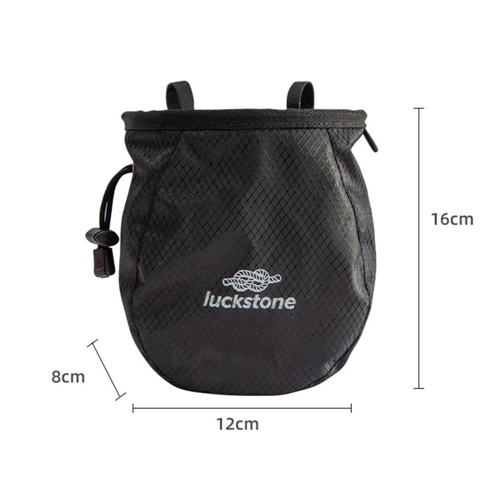 Waterproof Chalk Bag Bucket with Chalk Brush Climbing Magnesium Powder Bag for Weight Lifting Outdoor Climbing Equipment