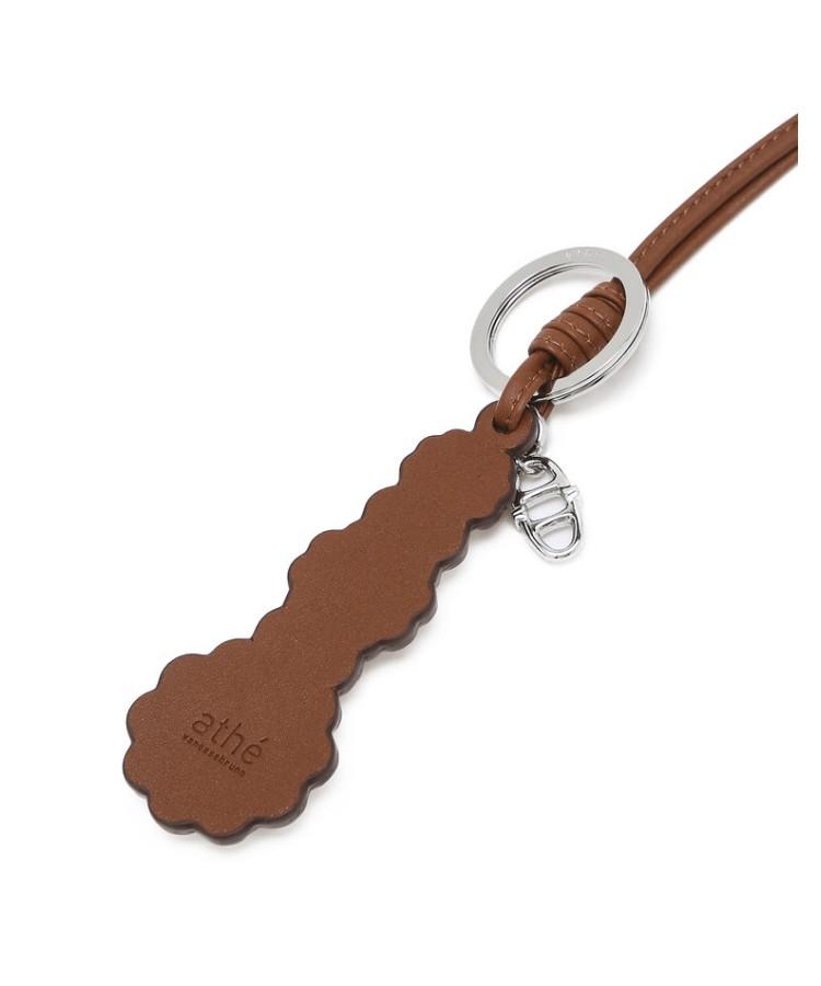 ATHE VANESSABRUNO Brown Studded Flower Bag Charm Keyring Aaho5E712W2