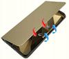 Case for Samsung Galaxy M15 5G SMART MAGNET BOOK CASE GOLD + GLASS