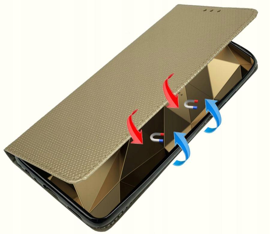 Case for Samsung Galaxy M15 5G SMART MAGNET BOOK CASE GOLD + GLASS
