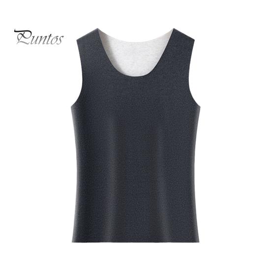 

Мужской терможилет, бесшовный пошив, высокоэластичный, технология шлифования DE Velvet, майки с генерацией тепла L темно-серого