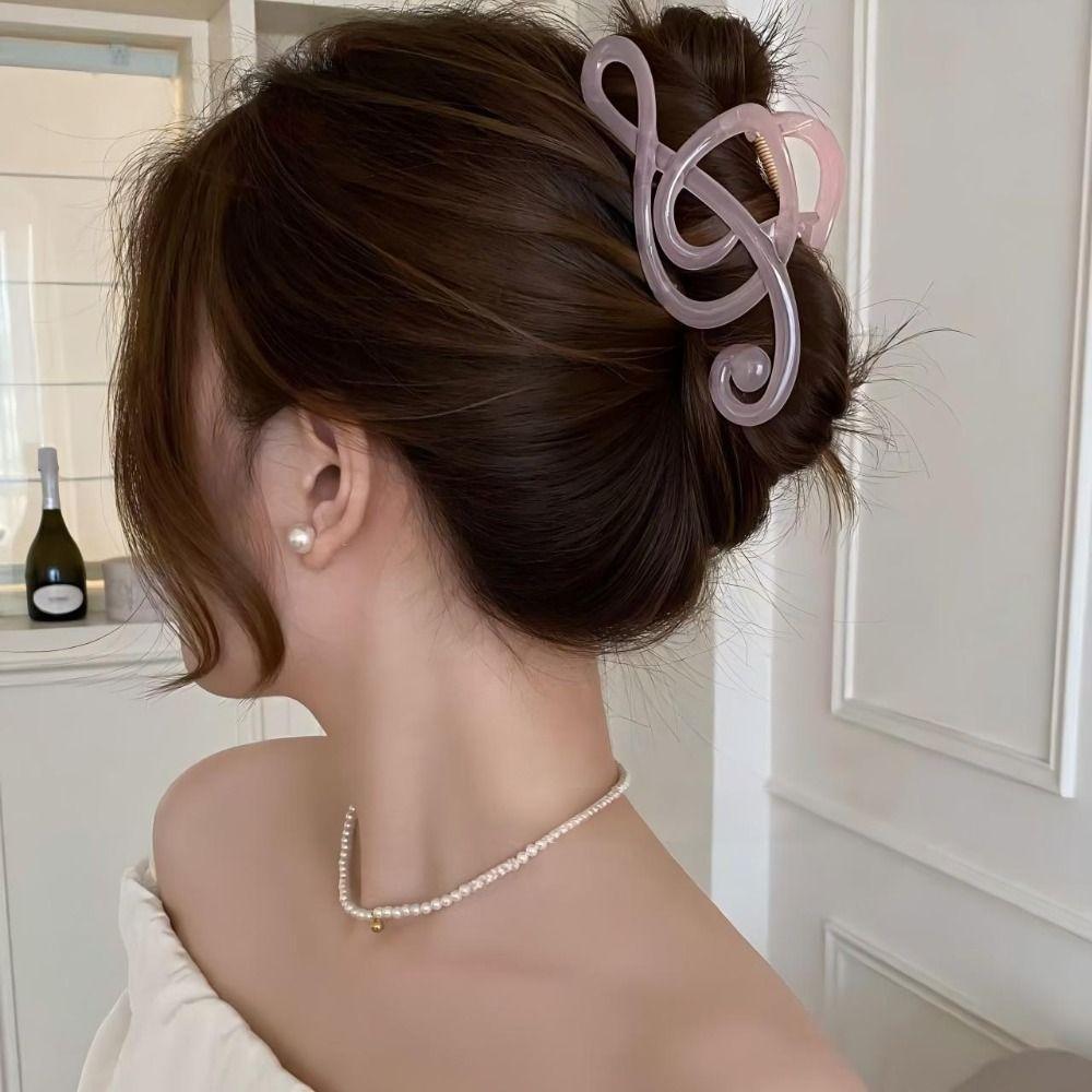 Extra Large Musical Note Hair Claw Hairpin Plastic Grab Clip Large Size Shark Clip Headwear