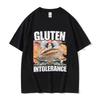 Zabawny T-shirt z grafiką Meme o nietolerancji glutenu Męski Damski Retro Moda Krótki rękaw T-shirty Harajuku Oversize Oddychający T...