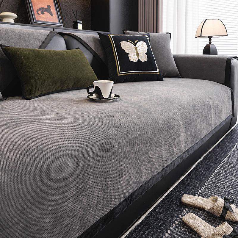 Solid Color Spandex Sofa Towel Dust-Proof For Armchair Stay In Place Sofa Slipcovers Couch Cap Furniture Case L Shape