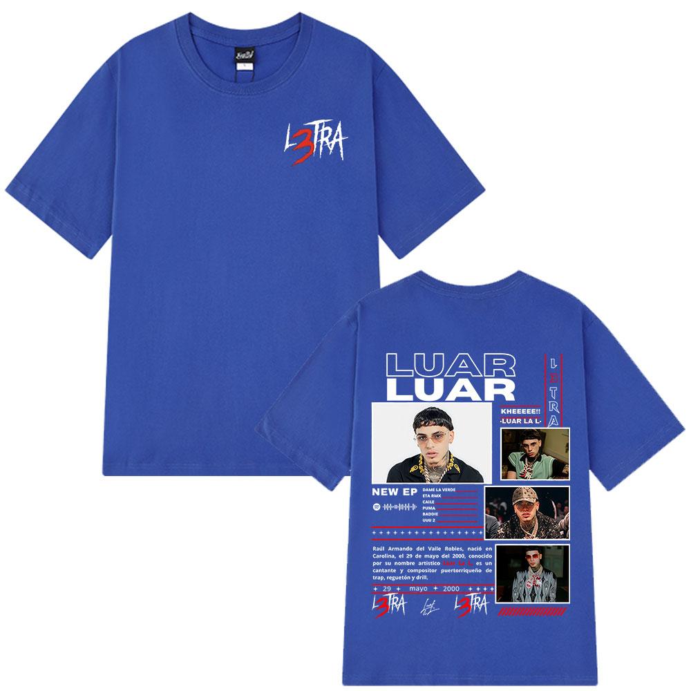Rapper Luar La L 2025 Album L3TRA T Shirts Unisexs Women Hip Hop Fashion Short Sleeve Tshirts Cotton Oversized Streetwear Tshirt