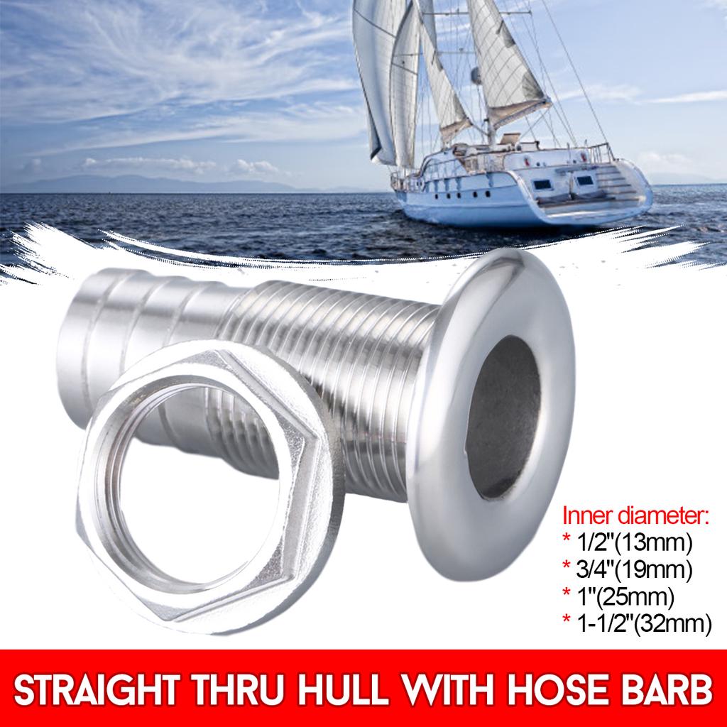 Buy 1/2"11/2" Stainless Steel Boat Outlet Thru Hull Fitting Drain