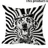1pc Dalmatian Dog Print Throw Pillow Covers, Retro Black White Spotted Dog Cushion Cases for Home Decor