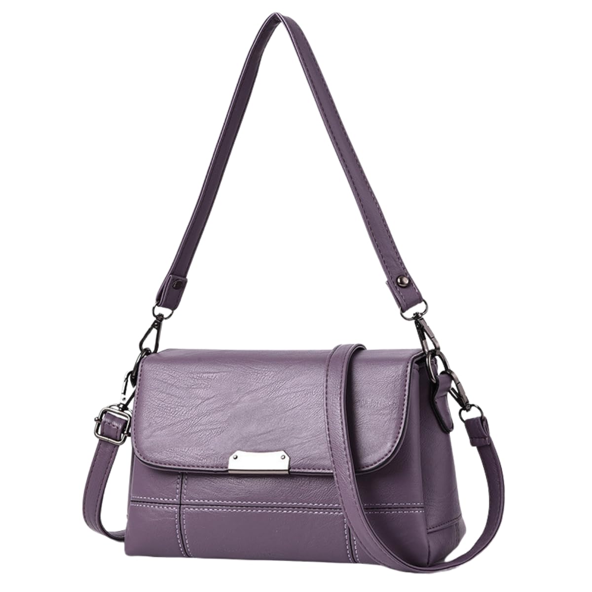 

[SHARE ITEMS] Women s Durable Shoulder Bag, Crossbody or Over-the-Shoulder, 2-Way, Multiple Pockets, Stylish PU Leather Bag, Elegant for Everyday Use