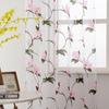 1PC LOZUJOJU Floral Jacquard Tulle Sheer Curtain Elegant Romantic Window Drapes for Living Room Bedroom Home Decor