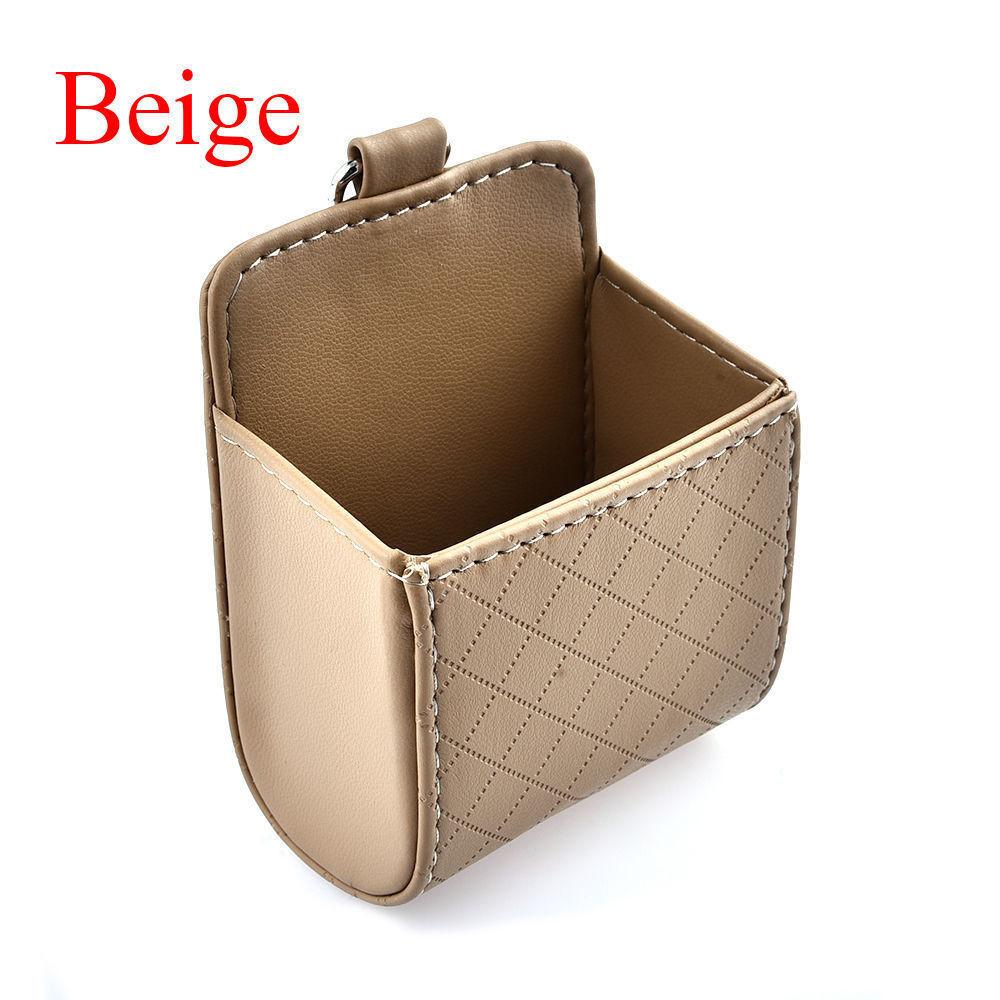 Leder Auto Lüftungsschlitz Aufbewahrungstasche Kreativ Cartoon Multifunktional Telefon Münz Organizer Box