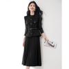 Women's Tassel Vest & Velvet Dress Set