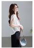 Light Oxygen Commuting Series Lyocell Fake Two Piece Striped Shoulder Down Shirt