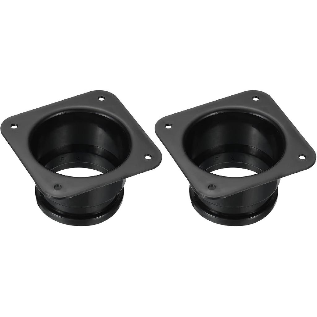 PATIKIL 3 Inch(about 7.6 cm)Pipe Connector Flange,2 Piece Pack Dryer Ventilation Wall Plate Square to Round Straight Duct Plate,For Air Heating