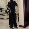 Harajuku Retro Hip Hop Joggers: Elastic Waist, High-Waist, Loose Wide Leg Sweatpants