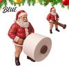 Unique Gag Gifts for Colleagues Funny Santa Claus Toilet Paper Holder Resin Bathroom Tissue Organizer Christmas Accessories