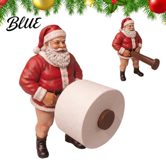Unique Gag Gifts for Colleagues Funny Santa Claus Toilet Paper Holder Resin Bathroom Tissue Organizer Christmas Accessories