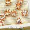 Zircon Inlaid Flower Buddhist Bead Spacer Bracelet Pendants