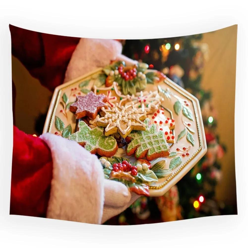Christmas Gift Santa Claus Tapestry Living Room Sofa Home Decoration