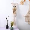 KX4B Owl Macrame Plant Hanger Wall Hanging Planter Basket Flower Pot Holder Boho Garden Home Decoration