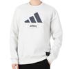Adidas Long Sleeve Crew Neck Sweatshirt Men Tops Grey White HE7465