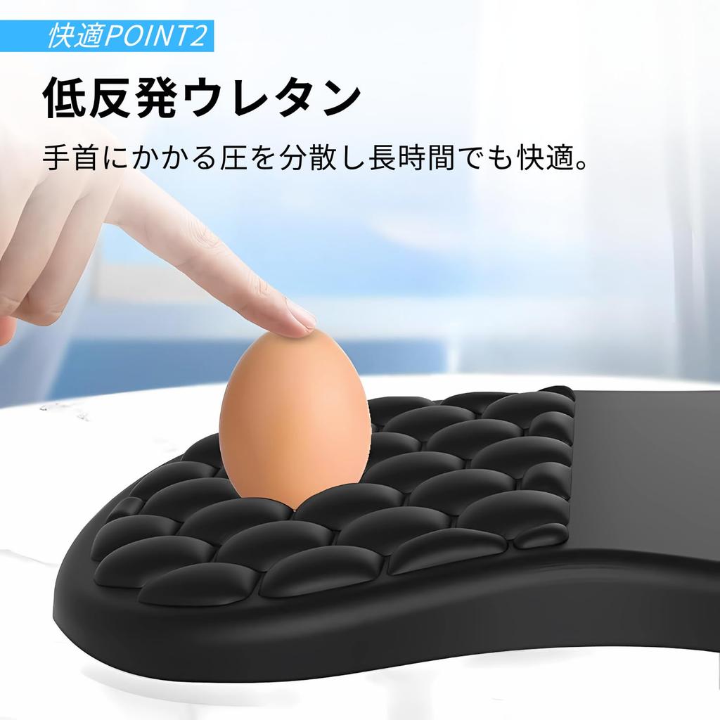 adelphos Ergonomic Design Memory Foam Mouse Large Wrist Reduces Honeycomb for Desk Work and Gaming Pad, Size, Support, Non-Slip, Fatigue, Pad, (1pc)