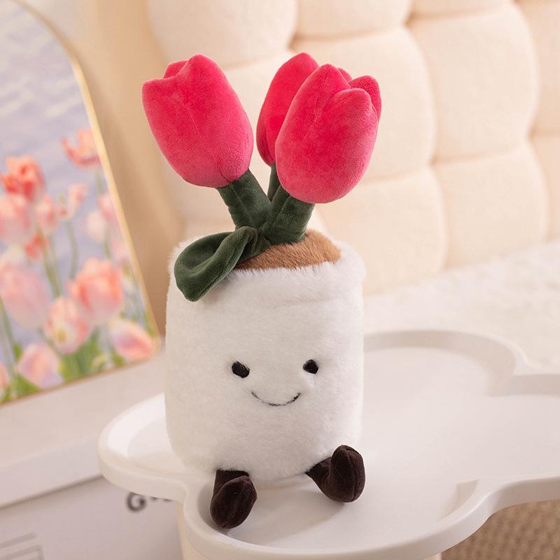 Polaris Green Plush Plant Doll - Colorful Taro Monstera Leaf Desktop Ornament