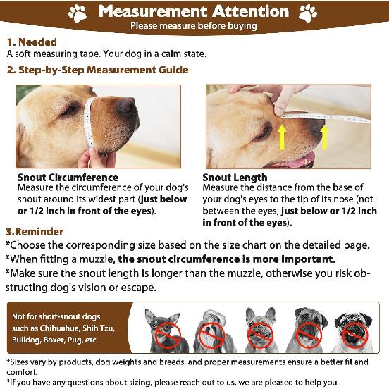 Mayerzon Dog Muzzle, Basket Muzzle for Small Medium Dogs Poodle Dachshund Corgi, Clear Puppy Mouth Cover for Grooming Vet Visits to Prevent Biting