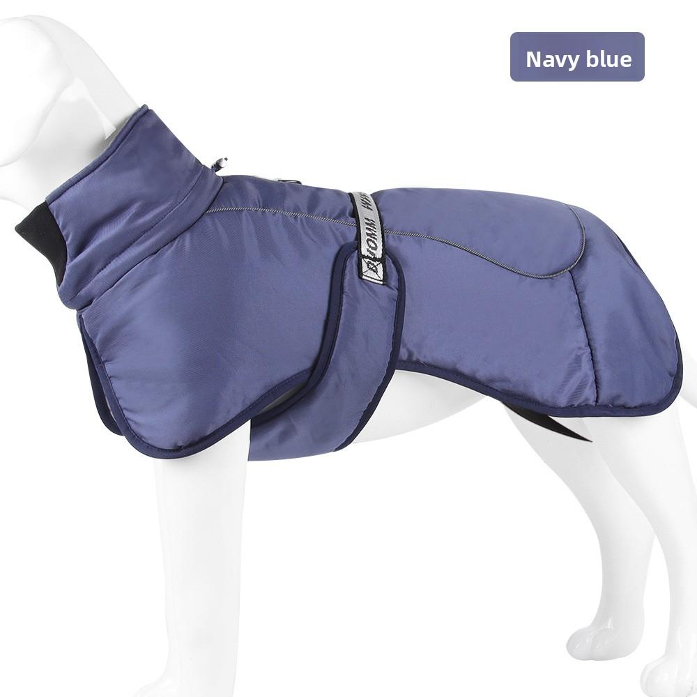 Thick Warm Reflective Dog Clothing Medium Large Dog Windproof Winter Dog Jacket Cold Proof Back Protection Fleece Pet Coat