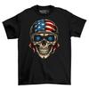 Angry USA Skull Biker Helmet T Shirt Top Unisex S Black Cotton Unisexs Goth Fantasy Dark