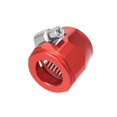 

ABSOPRO Шестигранный фитинг для шланга автомобиля Гибкий резиновый хомут для трубы AN10 с винтовым хомутом Фитинги для масляной, топливной, водяной трубы, Красный