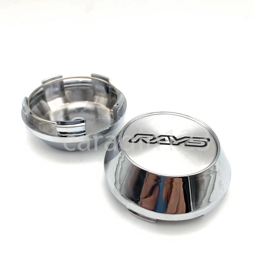 4pcs RAYS 65/60 mm Racing Car Wheel Center Hub Caps Car Emblem Badge Logo Wheel Center Cap label car styling accessories