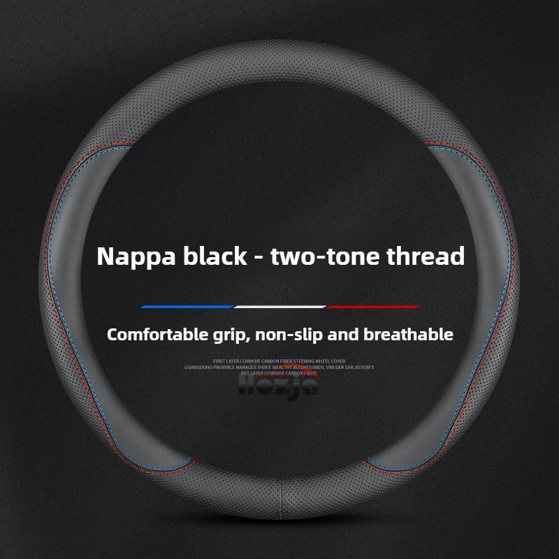 Leather Car Steering Wheel Cover for Hyundai I30 Ioniq I20 I10 I40 Staria Ter Tucson Accent I30n IX35 Kona Creta Accessories