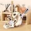 Boyfriend Gift Idea Gift Realistic Skull Pen Holder Desktop Decoration for Halloween Stationery Skeleton Head for Office