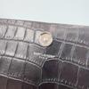 [Pre-Owned] Ysl Kate Silver Logo Chain Crocodile Pattern Embossed Glossy Calfskin Leather Tassel Crossbody Shoulder Bag Medium - Excellent #4O0005