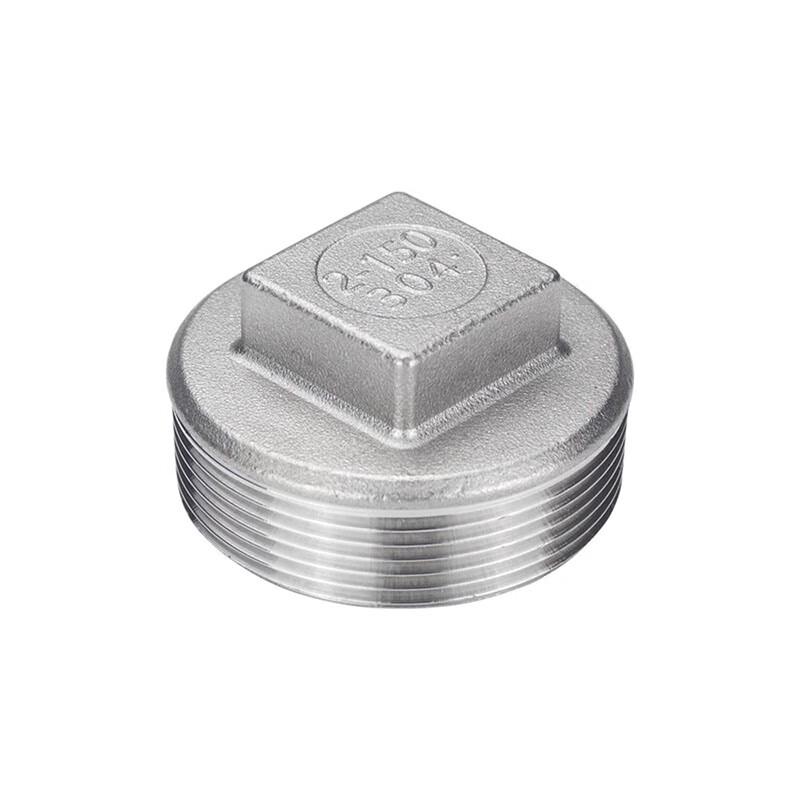 Stainless Steel External Thread Square Head Pipe Plug DN15 (1/2 inch)