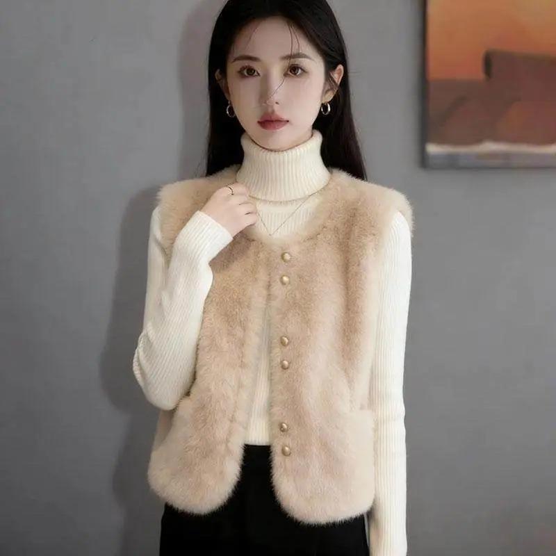 

Retro High-end Vest Outer Vest for Women Korean Autumn and Winter New Style Cotton Thickened Warm Jacket L