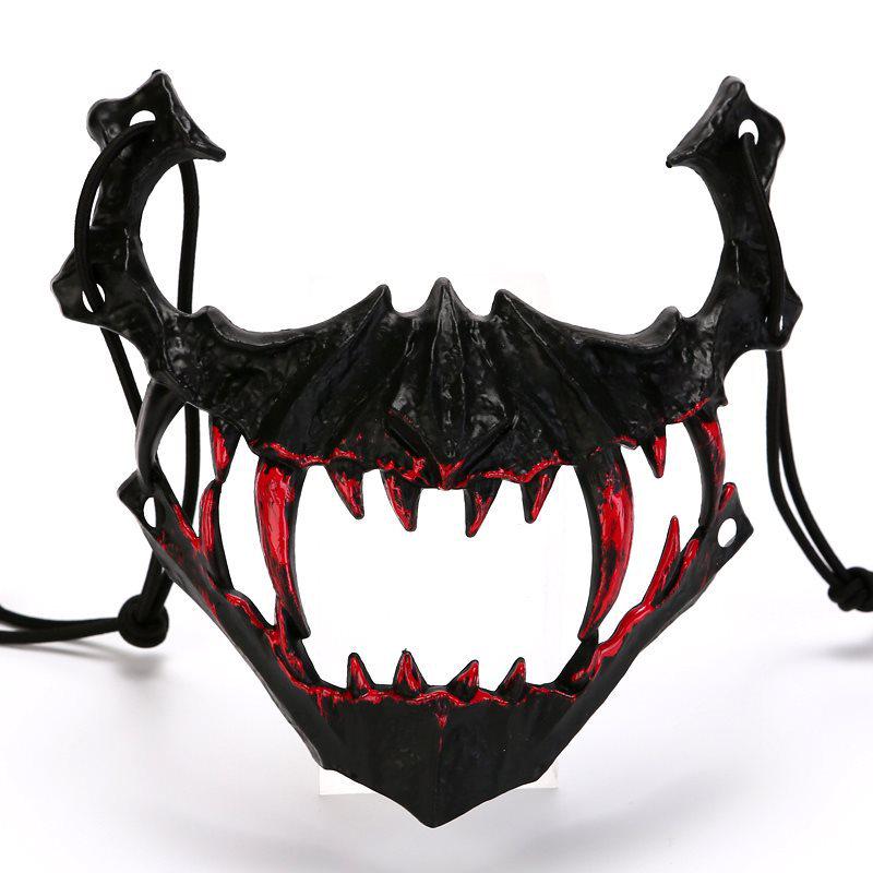Halloween Fierce Tiger & Werewolf Half-Face Bleeding Mask