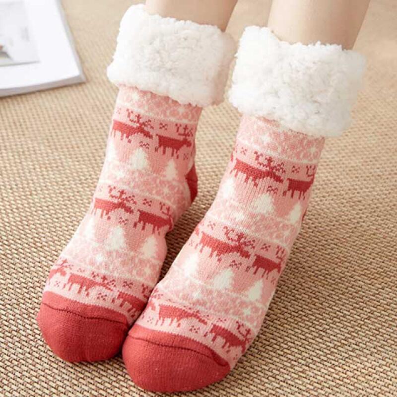 Patterned sleep socks, winter long socks, thermal insulation, cold hands and feet