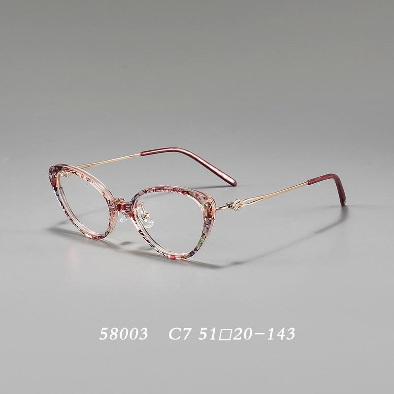 Women's Glasses Frame Women Good Quality Glasses Clear Lens Brand Designer Female Acetate Frame Vintage Eyeglasses